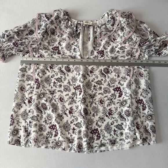 Wilfred Amyris Blouse Womens S Ethereal Fairy Chiffon Sheer Ruffle Sleeve Floral - Picture 8 of 10